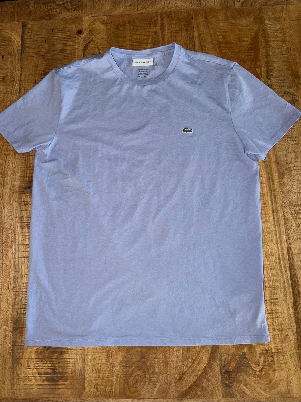 Lacoste Men’s Pastel Blue Crew Neck Short Sleeve T-Shirt